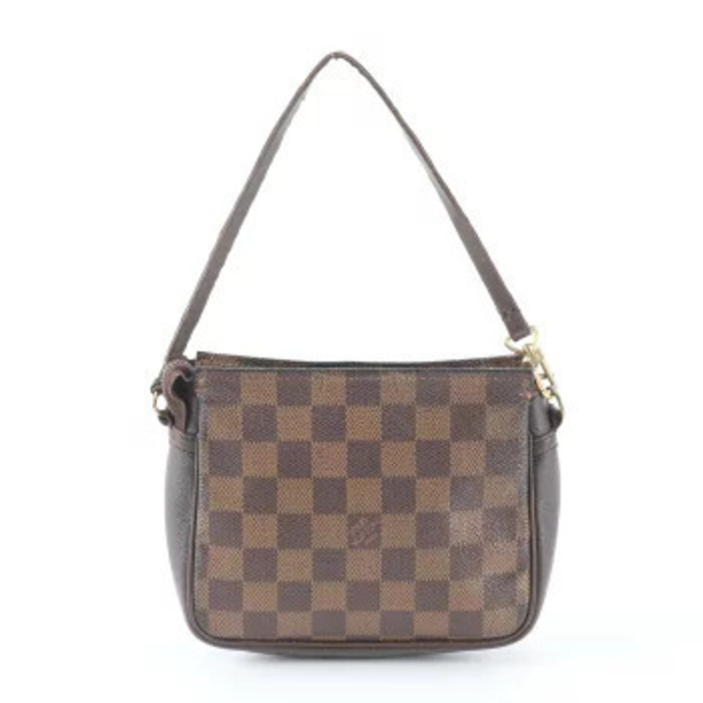 Louis Vuitton Damier Trouse Makeup Pouch Clutch Leather Handbag Shoulder Bag